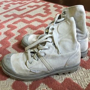 Grey canvas PALLADIUM Boots